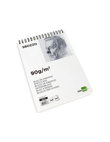 CUADERNO ESP. LIDERPAPEL DIBUJO A4 ESBOZO LISO 100H. 90GR.