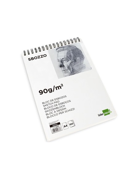 CUADERNO ESP. LIDERPAPEL DIBUJO A4 ESBOZO LISO 100H. 90GR.