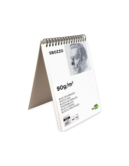 CUADERNO ESP. LIDERPAPEL DIBUJO A4 ESBOZO LISO 100H. 90GR.