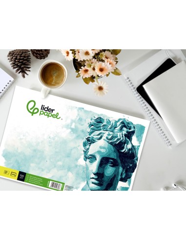 BLOC ENCOLADO LIDERPAPEL DIBUJO A2 ACUARELA 24H. 120GR.