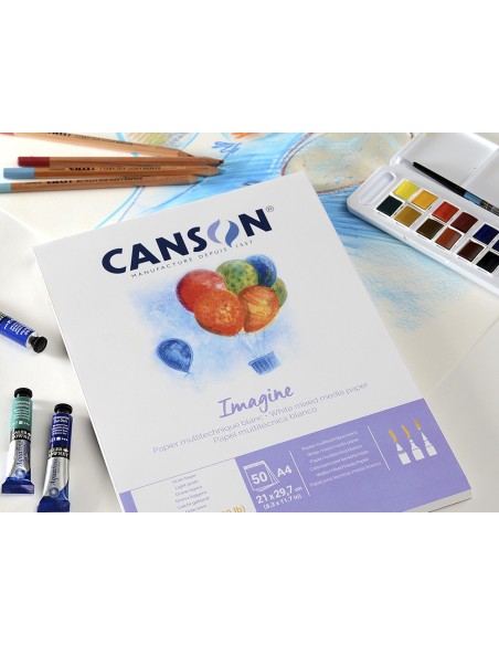 BLOC ENCOLADO CANSON DIBUJO A4 50H. 200GR.