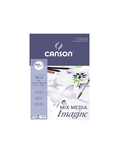 BLOC ENCOLADO CANSON DIBUJO A2 50H. 200GR.