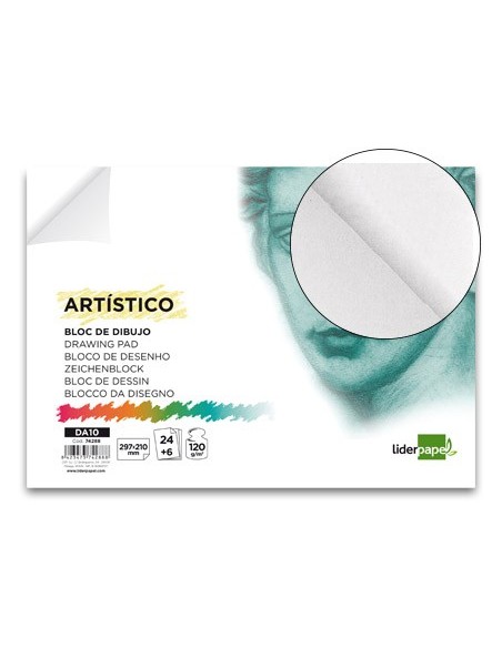BLOC ENCOLADO LIDERPAPEL DIBUJO A4 30H. 120GR. S/RECUADRO