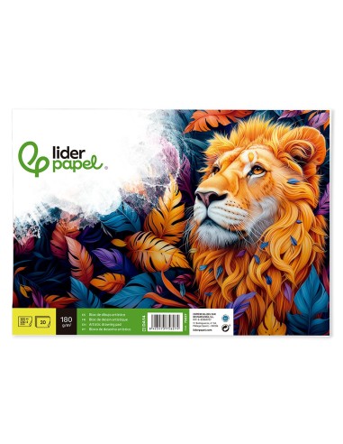 BLOC ENCOLADO LIDERPAPEL DIBUJO 230X325MM 20H. 180GR.