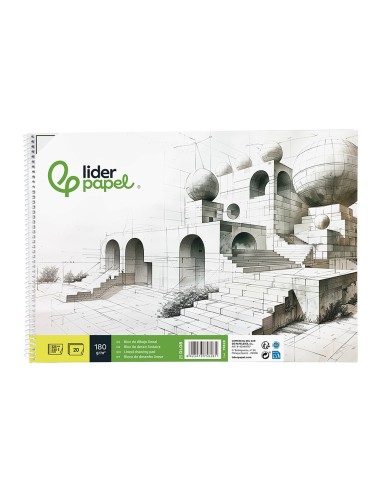 CUADERNO ESP. LIDERPAPEL DIBUJO 230X325MM 20H. 180GR. C/REC.