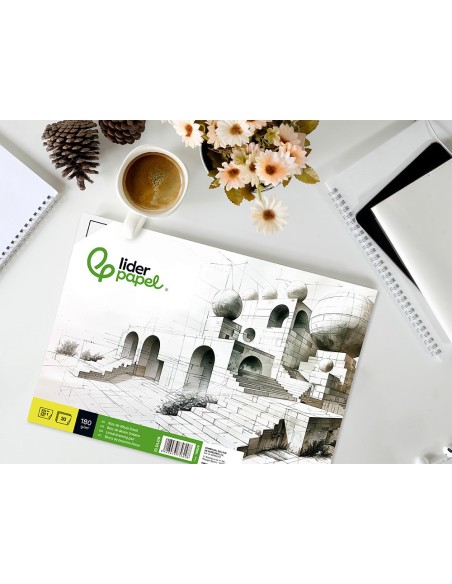 BLOC ENCOLADO LIDERPAPEL DIBUJO 230X325MM 20H.180GR. C/RECUADRO