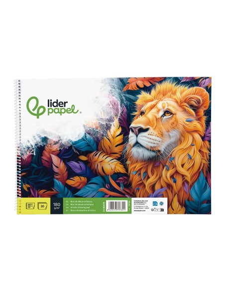 CUADERNO ESP. LIDERPAPEL DIBUJO 460X325MM 20H. 180GR. C/REC.