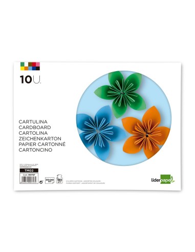 BLOC LIDERPAPEL MANUALIDADES 240X315MM CARTULINA 10H. SURT.