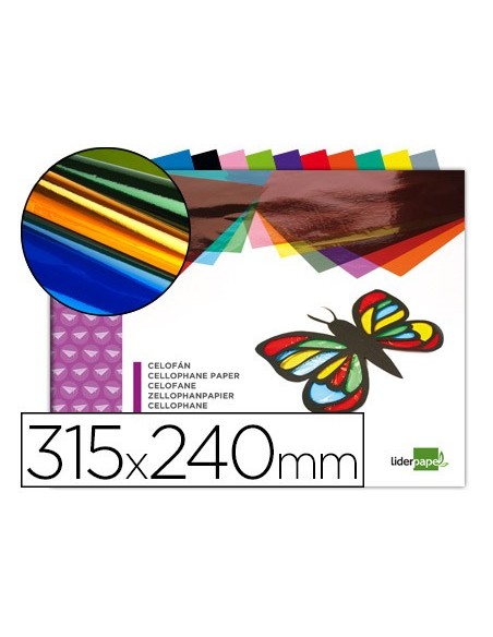 BLOC LIDERPAPEL MANUALIDADES 240X315MM CELOFAN 10H. SURT.