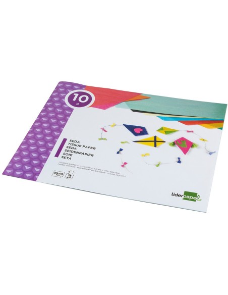 BLOC LIDERPAPEL MANUALIDADES 240X315MM PAPEL SEDA 10H. SURT.
