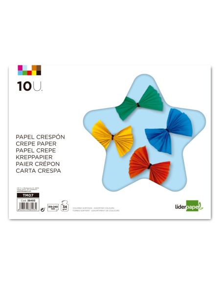 BLOC LIDERPAPEL MANUALIDADES 240X315MM CRESPON 10H. SURT.