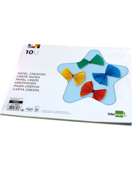 BLOC LIDERPAPEL MANUALIDADES 240X315MM CRESPON 10H. SURT.