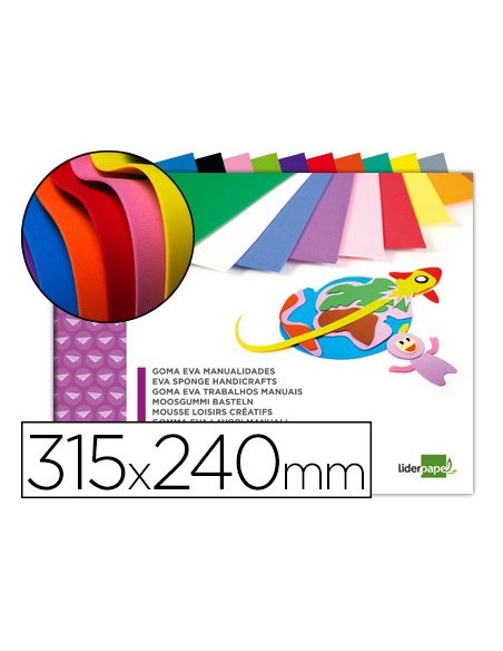 BLOC LIDERPAPEL MANUALIDADES 240X315MM GOMA EVA 10H. SURT.