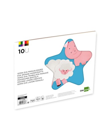 BLOC LIDERPAPEL MANUALIDADES 240X315MM GOMA EVA 10H. SURT.
