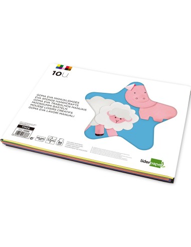 BLOC LIDERPAPEL MANUALIDADES 240X315MM GOMA EVA 10H. SURT.