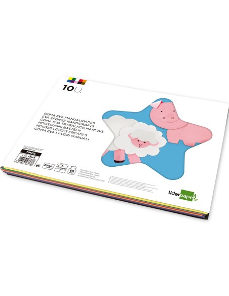 BLOC LIDERPAPEL MANUALIDADES 240X315MM GOMA EVA 10H. SURT.