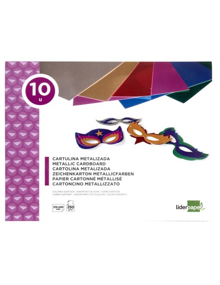 BLOC LIDERPAPEL MANUALIDADES 240X315MM CARTULINA MET. 10H. 250GR.
