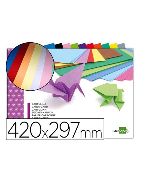 BLOC LIDERPAPEL MANUALIDADES  A3 CARTULINA 10H. 180GR. SURT.