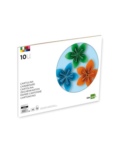 BLOC LIDERPAPEL MANUALIDADES  A3 CARTULINA 10H. 180GR. SURT.
