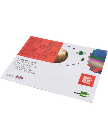 BLOC LIDERPAPEL MANUALIDADES 240X315MM PAPEL MET. 10H. SURT.