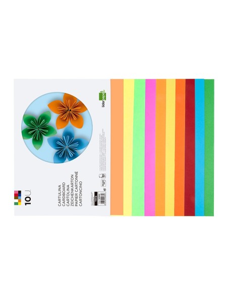 BLOC TRABAJOS MANUALES  CARTULINA 240X315MM 10H. 5 NEON+5 INTENSOS