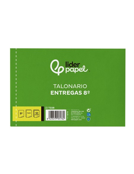 TALONARIO ENTREGAS OCTAVO APAISADO 228 DUPLICADO