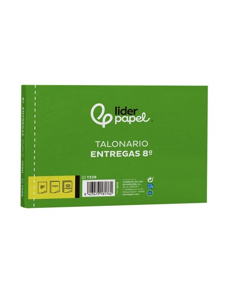 TALONARIO ENTREGAS OCTAVO APAISADO 228 DUPLICADO
