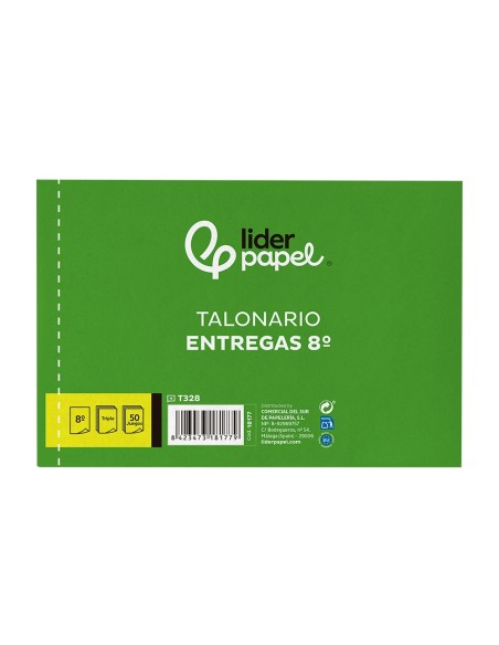 TALONARIO ENTREGAS OCTAVO APAISADO 328 TRIPLICADO