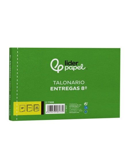 TALONARIO ENTREGAS OCTAVO APAISADO 328 TRIPLICADO