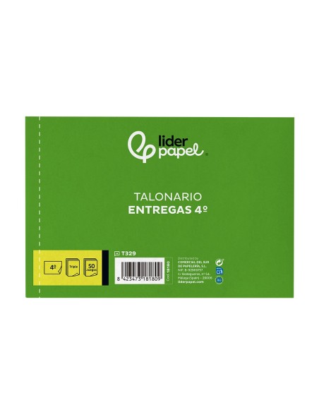 TALONARIO ENTREGAS 4º APAISADO 329 TRIPLICADO