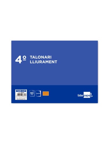 TALONARIO ENTREGAS 4º APAISADO 229-CAT DUPLICADO TEXTO EN CATALAN