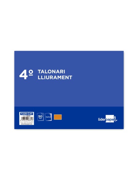 TALONARIO ENTREGAS 4º APAISADO 229-CAT DUPLICADO TEXTO EN CATALAN