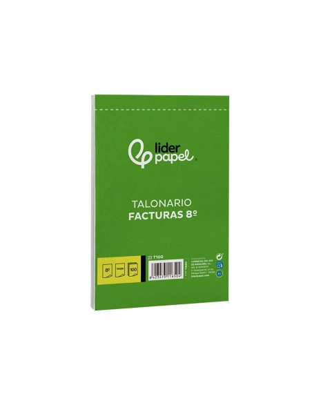 TALONARIO FACTURAS OCTAVO C/IVA- 100