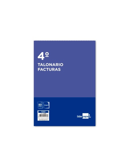 TALONARIO FACTURAS 4º SIN IVA- 217 DUPLICADO