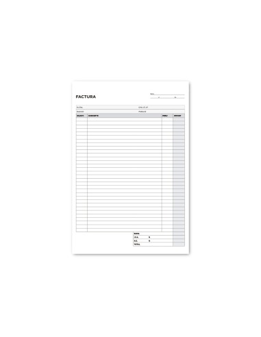 TALONARIO FACTURAS FL.-C/IVA- 223-CAT DUPLICADO TEXTO EN CATALAN