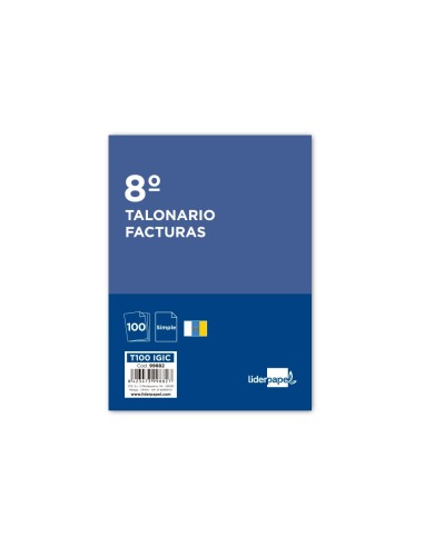 TALONARIO FACTURAS 8º ORIGINAL T100 I.G.I.C.