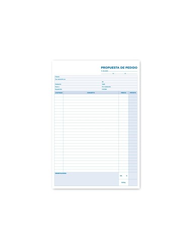 TALONARIO PEDIDOS FL.125