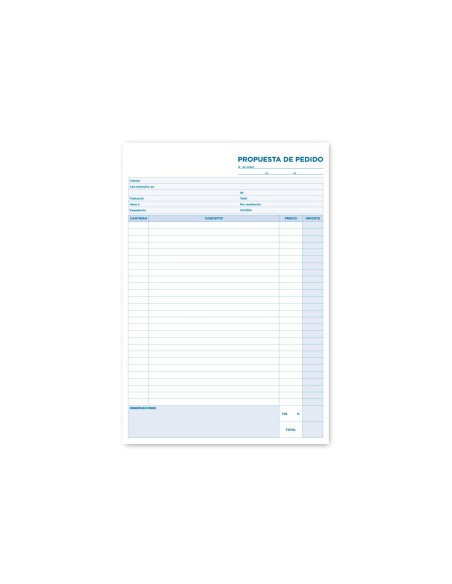 TALONARIO PEDIDOS FL.125