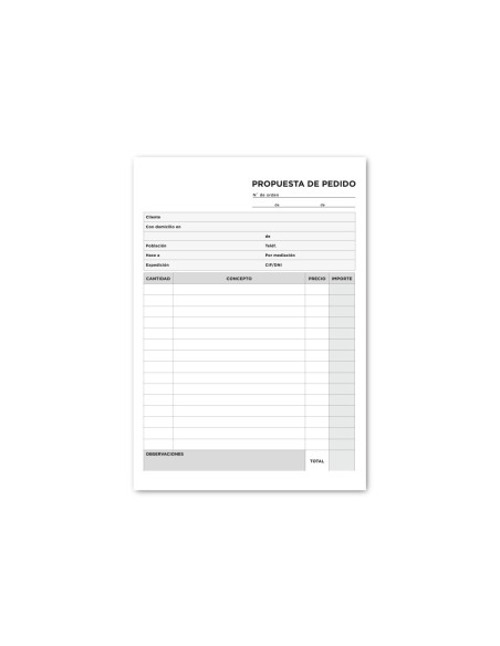 TALONARIO PEDIDOS 4º ORIGINAL,COPIA T222