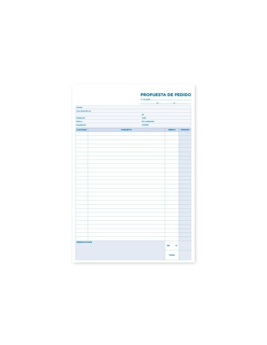 TALONARIO PEDIDOS FL.325 TRIPLICADO