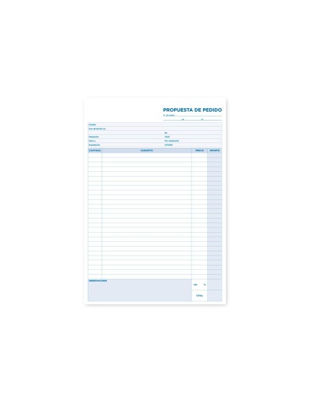 TALONARIO PEDIDOS FL.325 TRIPLICADO