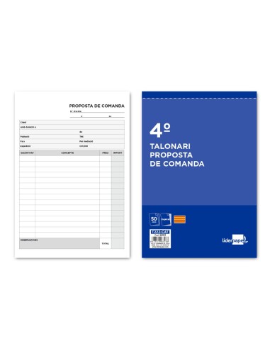 TALONARIO PEDIDOS 4º 222-CAT DUPLICADO TEXTO EN CATALAN