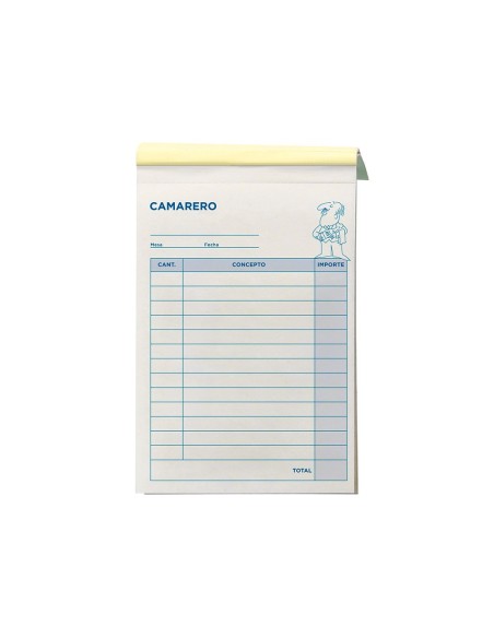 TALONARIO CAMARERO OCTAVO SIN IVA- 202 DUPLICADO