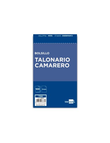 TALONARIO CAMARERO BOLSILLO 85X135 MM 150