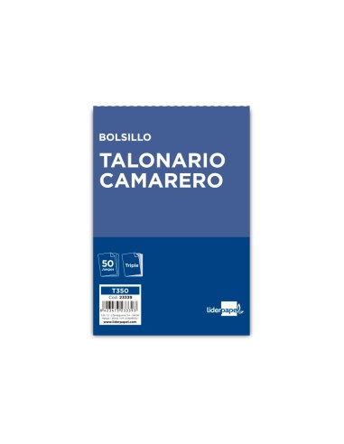 TALONARIO CAMARERO BOLSILLO 85X135 MM 350 TRIPLICADO