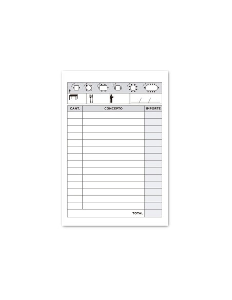 TALONARIO CAMARERO OCTAVO SIN IVA 280 DUPLICADO