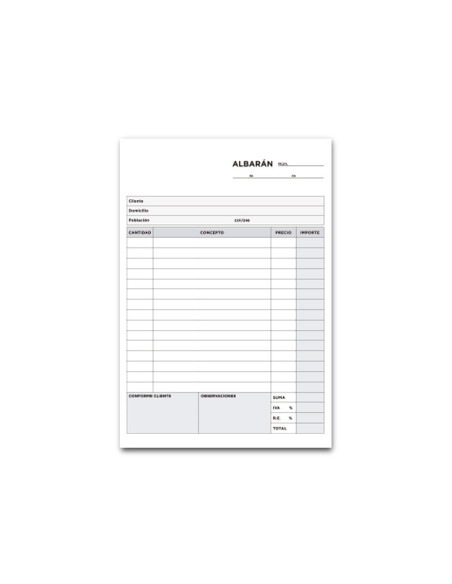 TALONARIO ALBARAN 4º 215 DUPLICADO