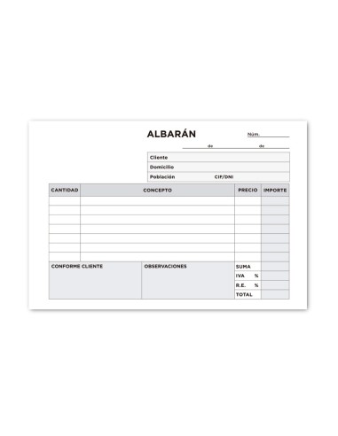TALONARIO LIDERPAPEL ALBARAN OCTAVO DUPLICADO APAISADO**27001069