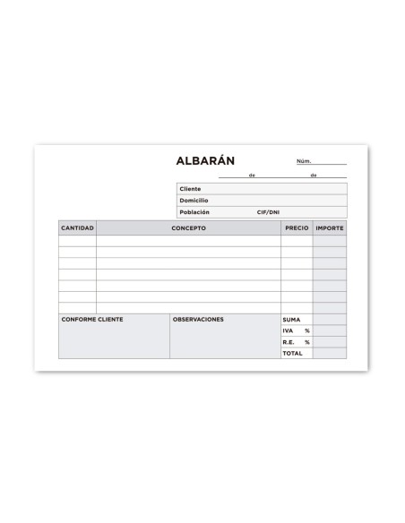 TALONARIO LIDERPAPEL ALBARAN OCTAVO DUPLICADO APAISADO**27001069