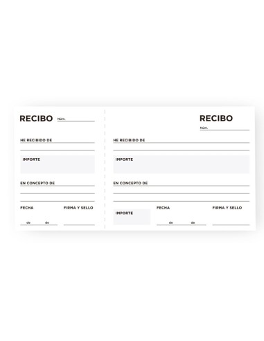 TALONARIO RECIBOS TRES EN FL.105